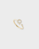 Letter Ring - Natural Diamond, 14K Solid Gold (MADE TO ORDER)