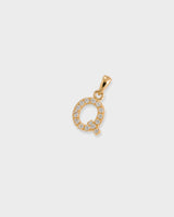 Letter Pendant - Natural Diamond, 14K Solid Gold (MADE TO ORDER)