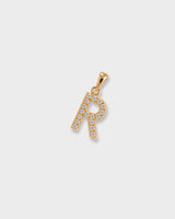Letter Pendant - Natural Diamond, 14K Solid Gold (MADE TO ORDER)