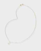 Letter Necklace - Natural Diamond, 14K Solid Gold (MADE TO ORDER)