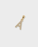 Letter Necklace - Natural Diamond, 14K Solid Gold (MADE TO ORDER)