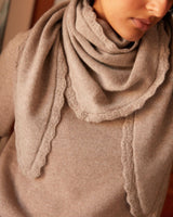 Madeleine Cashmere Bandana Taupe