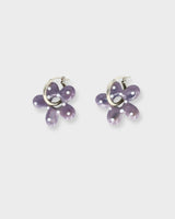 Flora Dotted Hoops Silver