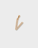 Letter Necklace - Natural Diamond, 14K Solid Gold (MADE TO ORDER)