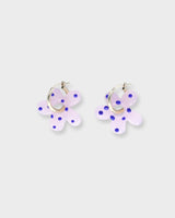 Flora Dotted Hoops Silver