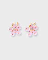 Flora Dotted Hoops Gold