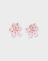 Flora Dotted Hoops Silver