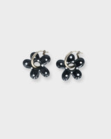 Flora Dotted Hoops Silver