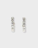 Charlie Glitter Hoops Silver