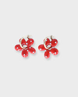 Flora Dotted Hoops Silver