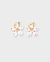 Flora Dotted Hoops Gold