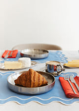 Wavy Placemats Blue/Cream (set of 4)