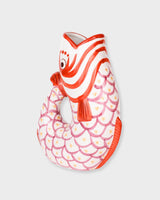 Fish Jug/Vase, Red & White