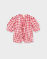 Lola Red Short Checkered Set