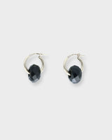 Crystal Donut Piccolo Hoops Silver