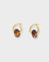 Crystal Donut Piccolo Hoops Gold