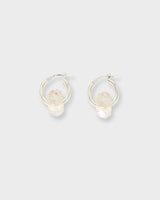 Crystal Donut Piccolo Hoops Silver