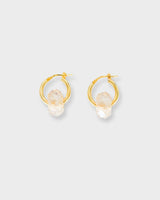Crystal Donut Piccolo Hoops Gold