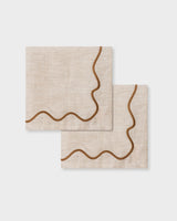 Wavy Napkins Brown/Beige (set of 4)