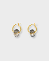 Crystal Donut Piccolo Hoops Gold