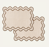 Wavy Placemats Beige/Brown set of 4