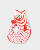 Fish Jug/Vase, Red & White