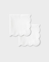 Scalloped Napkins White (set of 4)