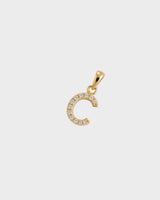 Letter Necklace - Natural Diamond, 14K Solid Gold (MADE TO ORDER)