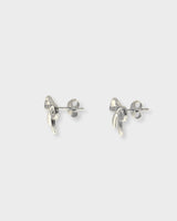 Nano Bow Studs Silver