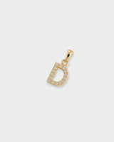 Letter Pendant - Natural Diamond, 14K Solid Gold (MADE TO ORDER)