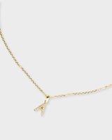 Letter Necklace - Natural Diamond, 14K Solid Gold (MADE TO ORDER)