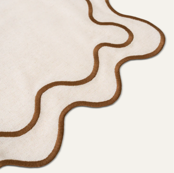 Wavy Placemats Beige/Brown set of 4