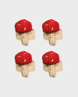 Mushroom Napkin Rings (Set of 4)