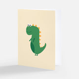 Green Dino - Greeting Card