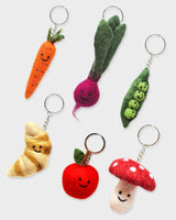 Beetroot Felt Keyring