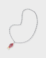 Magali Holiday Long Chain Necklace Silver