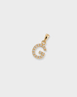 Letter Pendant - Natural Diamond, 14K Solid Gold (MADE TO ORDER)