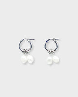 Nathi Two Pearl Piccolo Hoops Gold