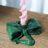 Ribbon Candle Holder Green