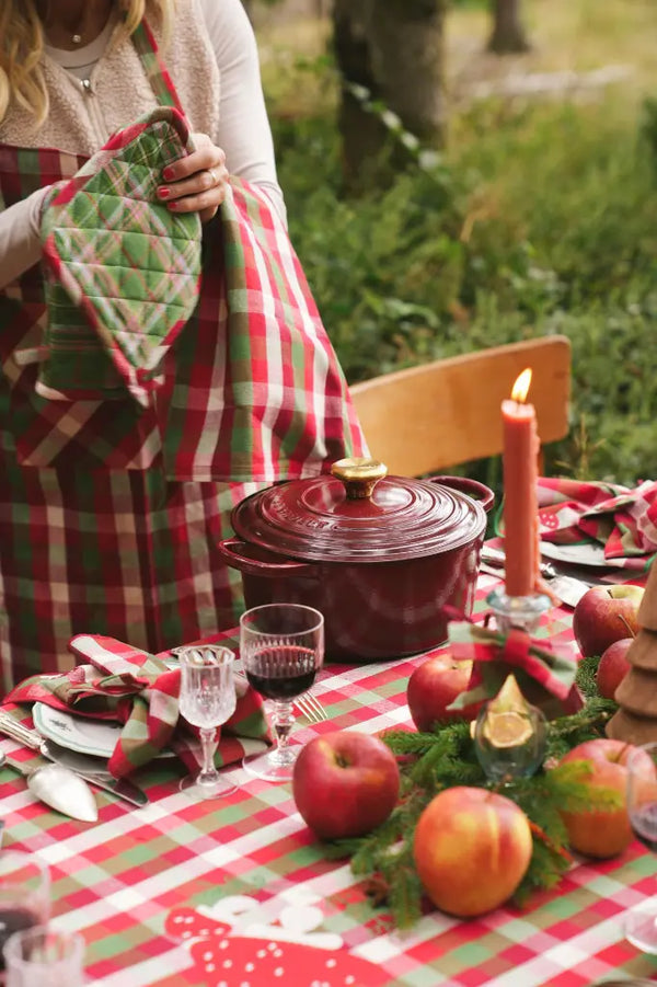 Mushroom Kitchen Towels Red, Set of 2