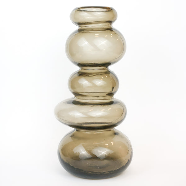 Toarmina Amber Glass Vase Tall