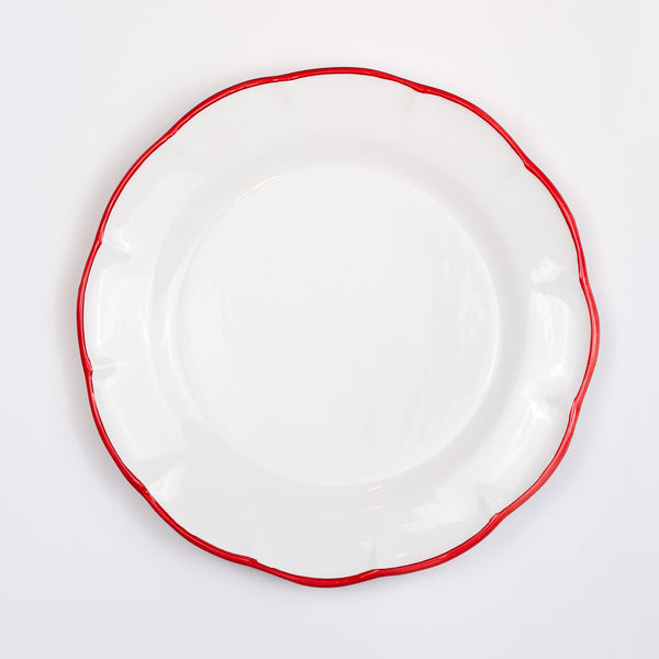 Filo Red Dinner Plates, set of 4