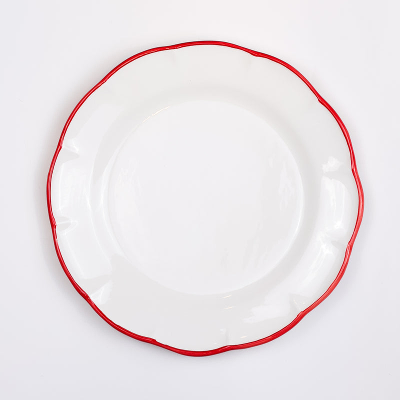 Filo Red Dinner Plates, set of 4