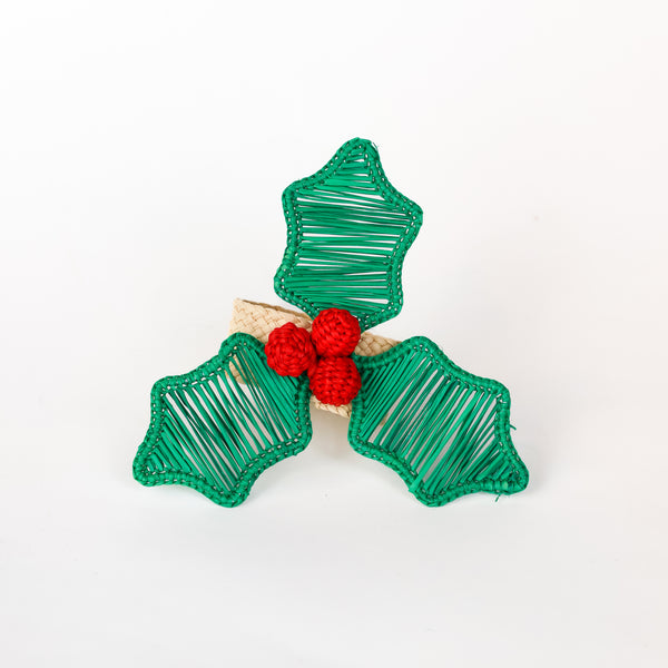 Holly Napkin Ring Forest (set of 4)