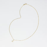 Letter Necklace - Natural Diamond, 14K Solid Gold (MADE TO ORDER)