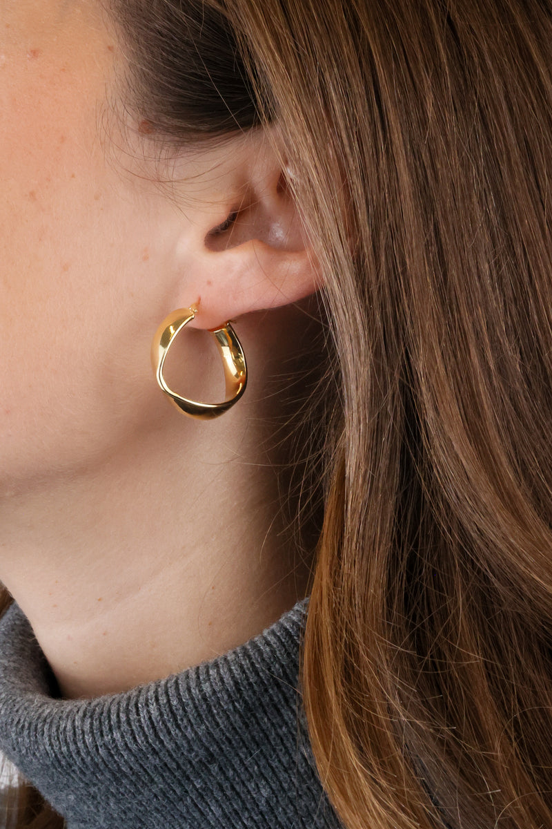 Alma Piccolo Hoops Gold