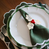 Holly Napkin Rings Natural (set of 4)