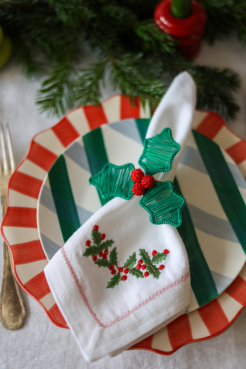 Holly Napkin Ring Forrest (set of 4)