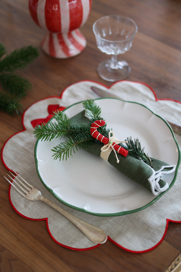 Candy Cane Napkin Rings (Set of 4)