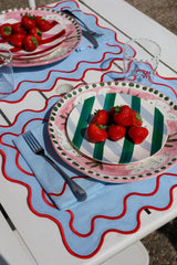 Wavy Placemats Blue/Red